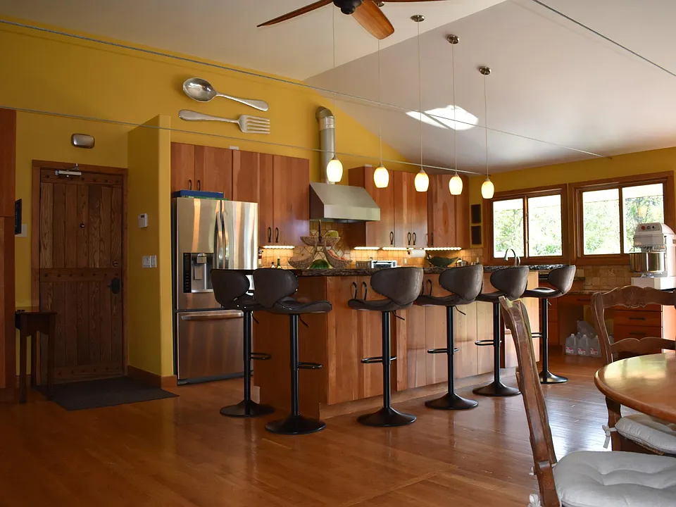 Gourmet Kitchen with Black Walnut Breakfast Bar