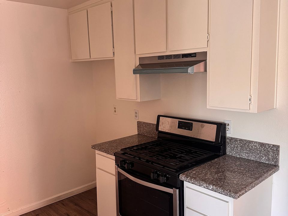 Kitchen with gas range and counter space