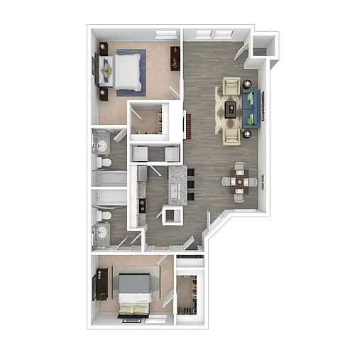 Floor plan 2x2 Upgraded