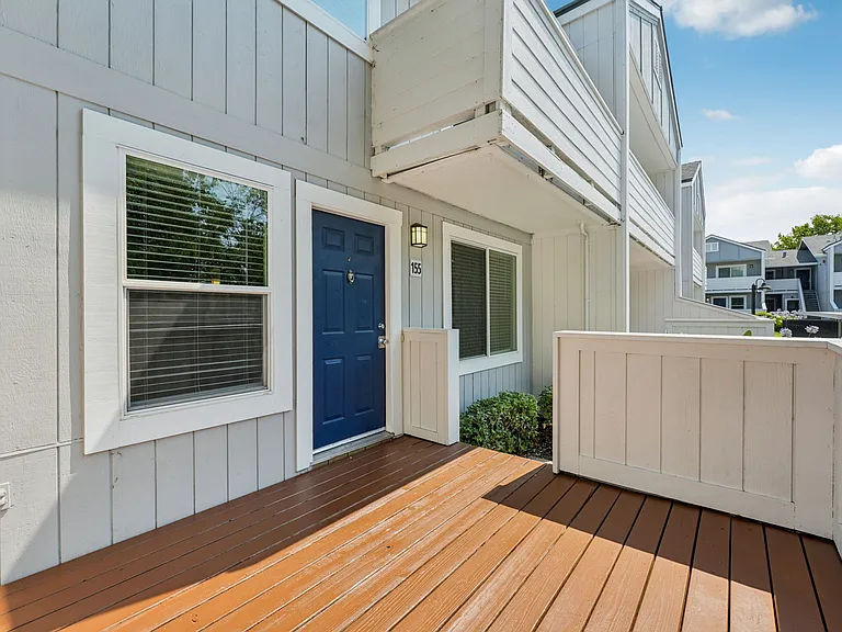 Private patio in townhome.