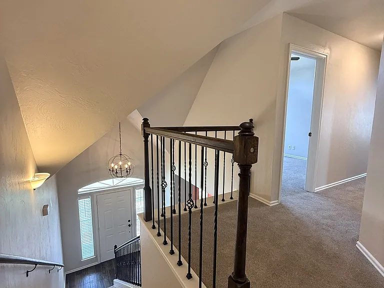 Top of stairs looking down.