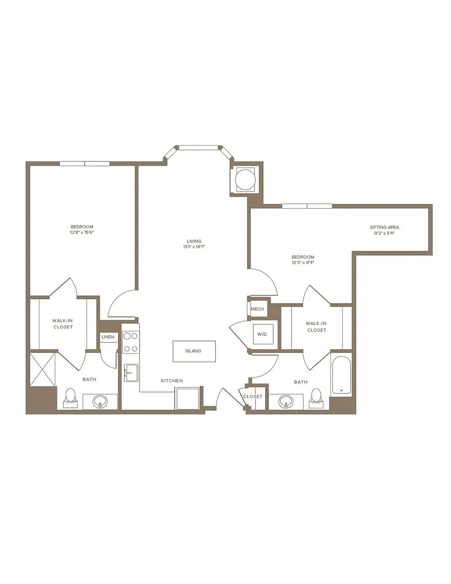 Floor plan B1D