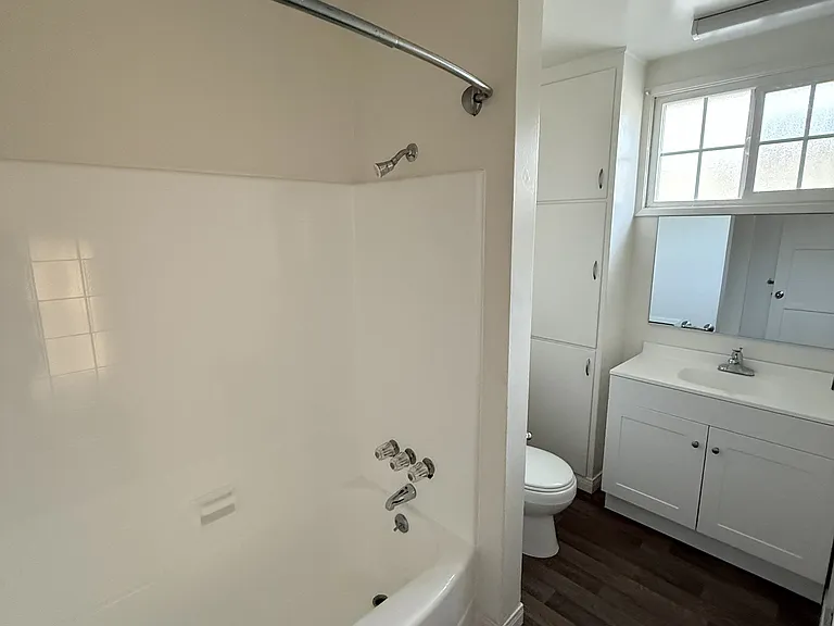 Bathroom, freshly updated and painted