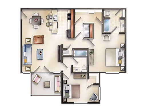 Floor plan The Franklin with Balcony