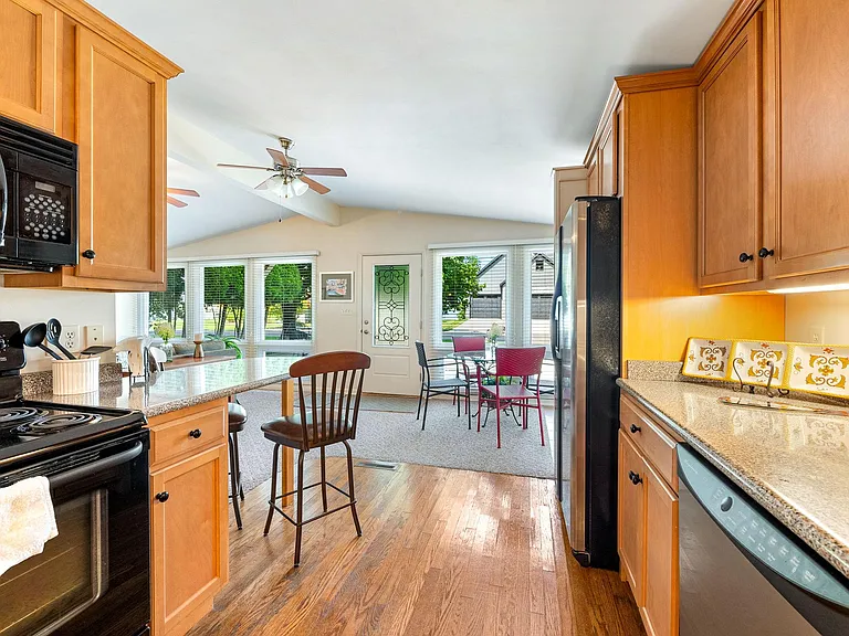 View from end of kitchen
