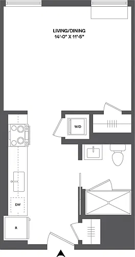 Floor plan Studio-SB-1.3