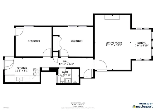 Floor plan Two Bedroom