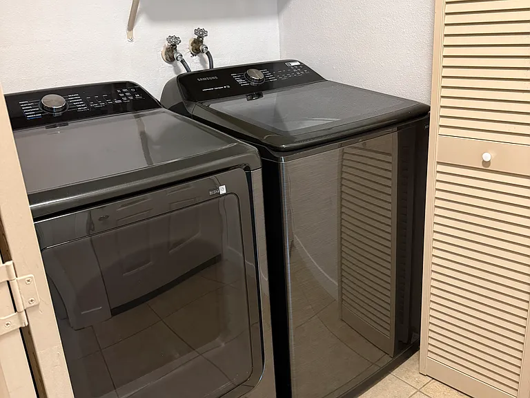 Washer and Dryer with additional shelving