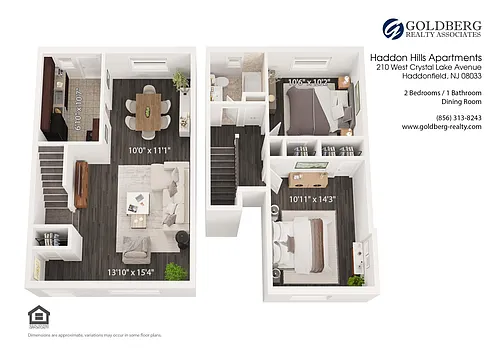 Floor plan Two Bedroom Duplex