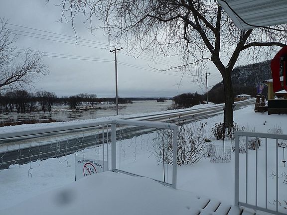 Downriver view-front deck