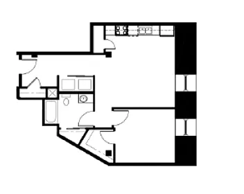 Floor plan One Bedroom