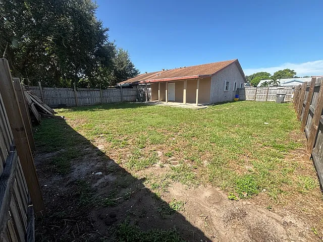 Large fenced-in backyard