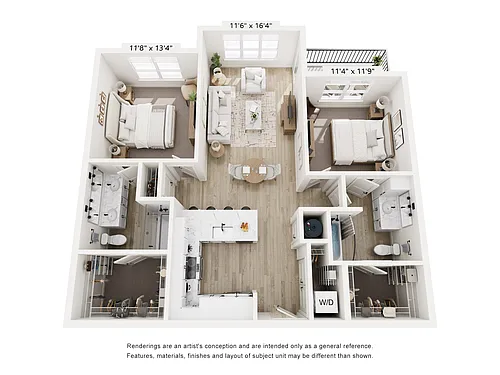 Floor plan Two-Bedroom