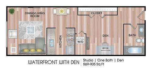Floor plan Waterfront with Den