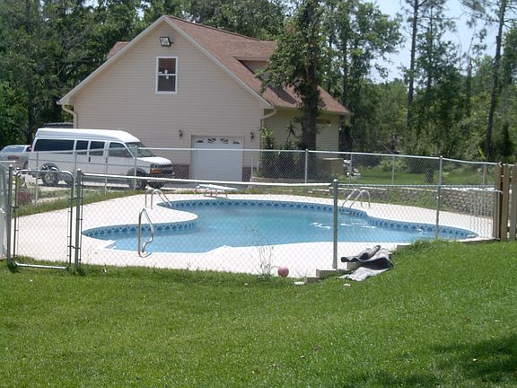 Pool and garage
