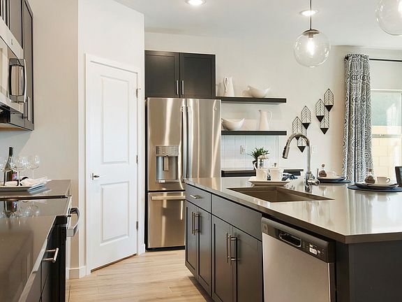 Elegant subway tile backsplash