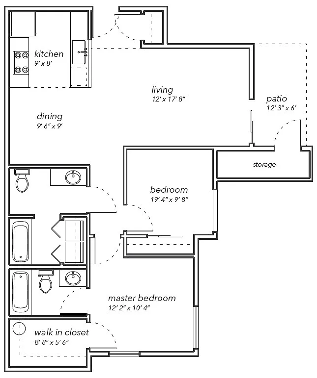 Floor plan Two Bedroom - 2