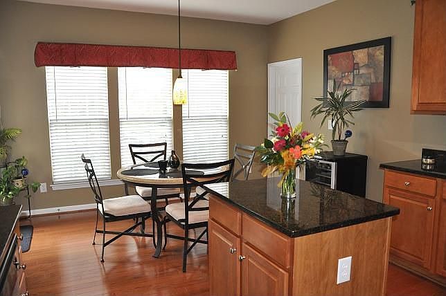 Breakfast room has door leading to outside.