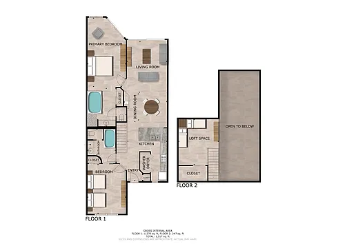 Floor plan Deluxe with Loft