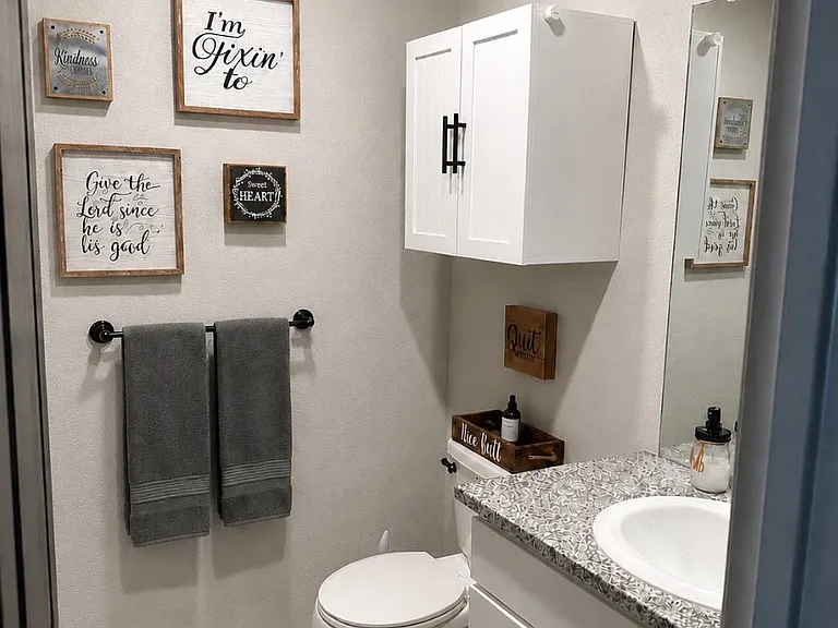Furnished guest bath