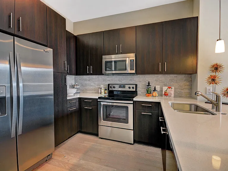 Solid slab counters with under-mount sinks