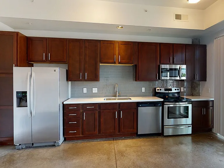 Gourmet kitchen with stainless steel appliances