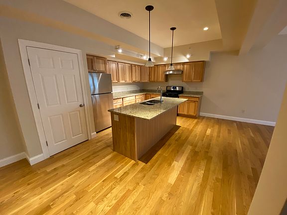Kitchen Area, washer and dryer in closet to left of fridge