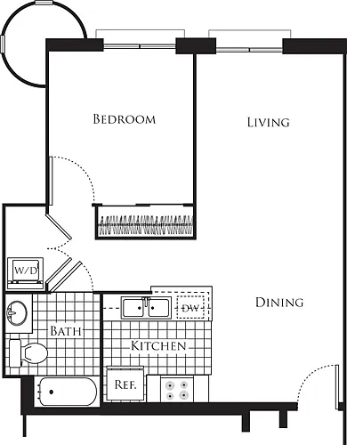Floor plan 1A No W/D