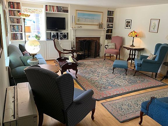 Built-ins and fireplace