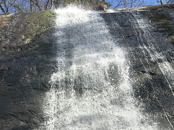 78' sheer rock waterfall