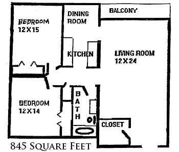 Floor plan 2 Bedroom
