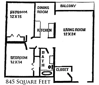Floor plan 2 Bedroom