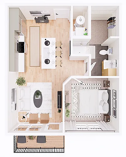 Floor plan Michael-1B ADA