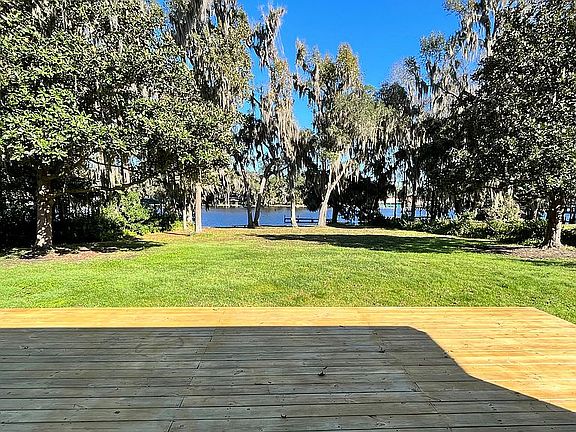 Backyard view from deck