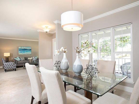 dining room with view to formal living area