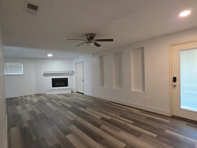 Living Room With Electric Fire Place
