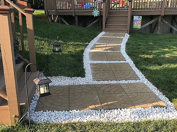 Walkway from deck to pool