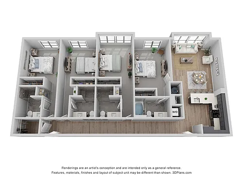 Floor plan B-4D