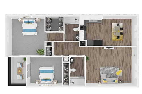 Floor plan Magnolia - 2 Bedroom