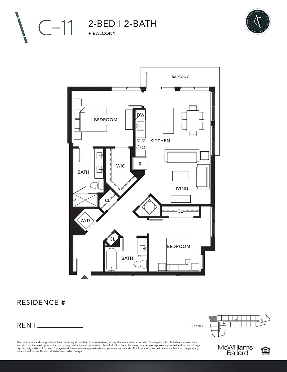 Floor plan Two Bedroom - C11