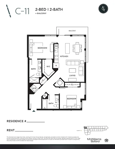 Floor plan Two Bedroom - C11