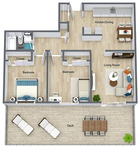 Floor plan 2 Bedroom