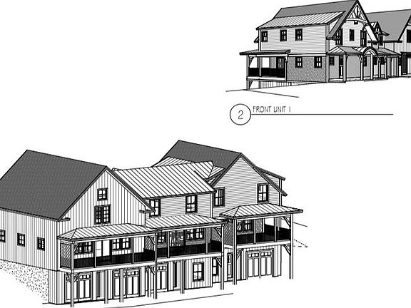 Top: Side front view of unit 1 Bottom: Rear view of the units