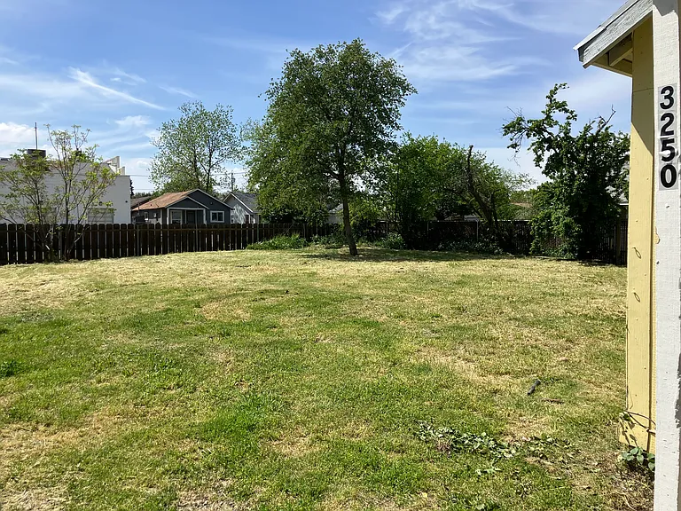 Large fenced yard