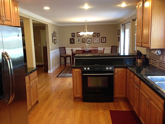 View of dining area from kitchen