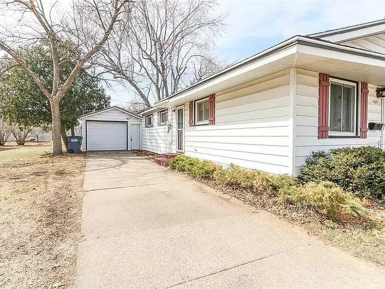 Driveway and separate garage