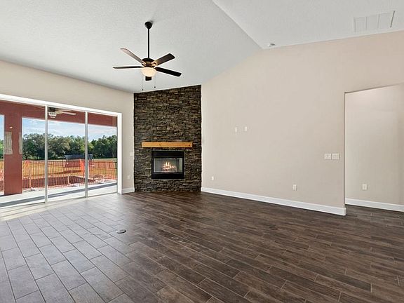 Wood burning fireplace