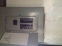 updated electrical panel