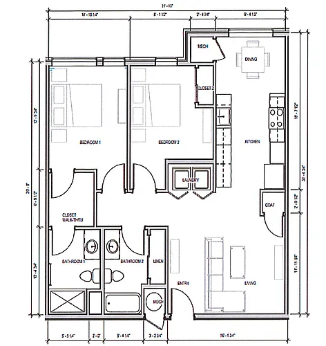 Floor plan Evocative Two By Two