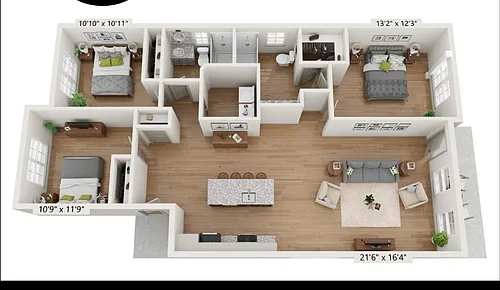 Floor plan Three Bedroom